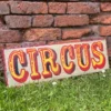 Vintage Wooden Circus Sign
