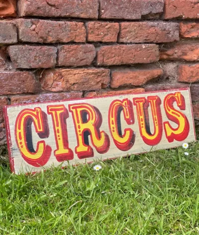 Vintage Wooden Circus Sign