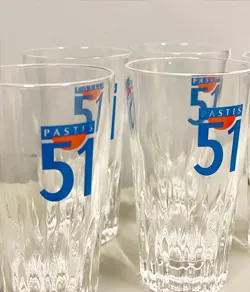 French Pastis 51 shot glasses