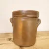 Vintage French Small Stone Pot With Lid